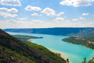 verdon gorge and st. croix lake, provence, france