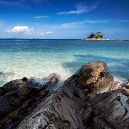 beautiful nature landscape of kapas island located in terengganu, malaysia