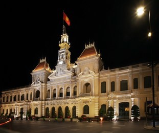 city hall in ho chi minh. vietnam