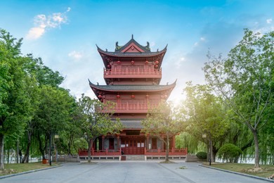 ancient canal wharf in huaian, china