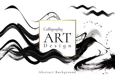 abstract ink background. chinese calligraphy art style, black paint stroke texture on white paper. for poster, card, banner, book, cover, brochure and web design. grunge mud art. vector elements.
