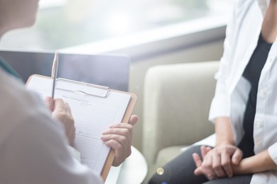 healthcare concept of professional psychologist doctor consult in psychotherapy session or counsel diagnosis health. major depressive disorder patient (mdd) with physician.