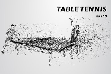 particle table tennis. table tennis consists of circles and dots