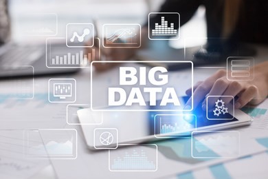 big data analytics process management. business and technology concept.