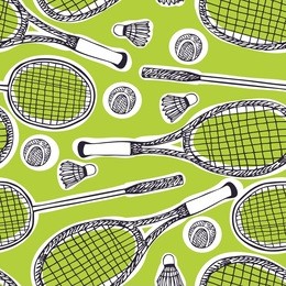 badminton and tennis background