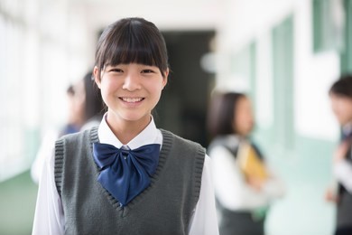 smile of japanese student
