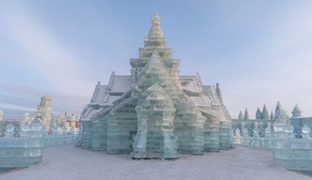 thai temple at the harbin ice festiva