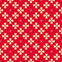 vector geometric floral seamless pattern in red and beige colors. asian style ornament. abstract background texture with small flowers. elegant festive design for decor, fabric, wrapping, wallpaper