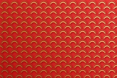 chinese traditional oriental ornament background, red golden clouds pattern seamless