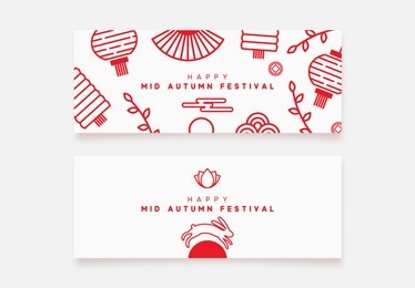 mid autumn festival banner. national holiday in china.