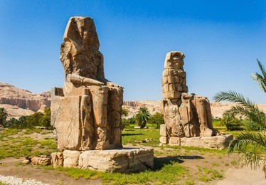 colossi of memnon, valley of kings, luxor, egypt, 2012 year