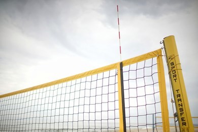 
volleyball court on the beach of the baltic sea