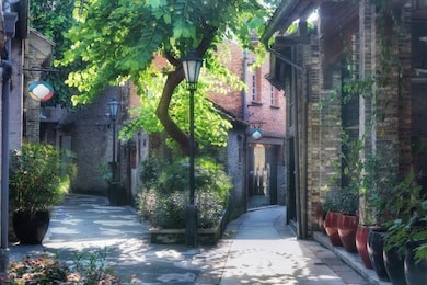                  foshan city, china. old narrow streets of lingnan tiandi area.               