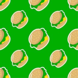 burgers seamless pattern