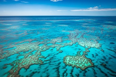 great barrier reef from air