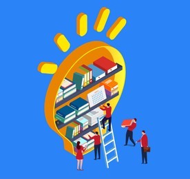 inspiration and bookshelf