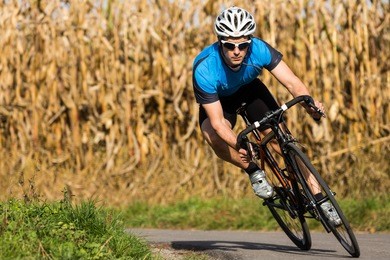 athlete on a race cycle