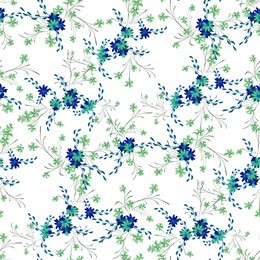 small floral seamless pattern with cute daisy flowers and pansies. feminine texture in rustic style for linen, textile, wallpaper. vector spring rapport.