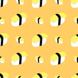 sushi seamless pattern