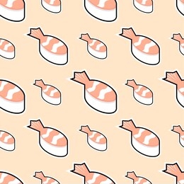 sushi seamless pattern