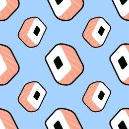 sushi seamless pattern