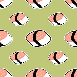 sushi seamless pattern