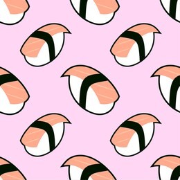 sushi seamless pattern