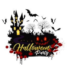 happy halloween sign and message design background - vector illustration