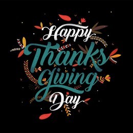 hand drawn happy thanksgiving typography poster. celebration text , icon or badge. vector calligraphy lettering 