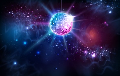 disco ball. disco ball on open space background