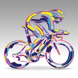 cyclist silhouette vector