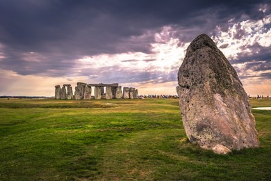 ancient monument of stonehenge, england