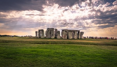 ancient monument of stonehenge, england
