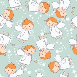 seamless texture with angels