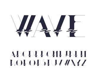 wave glitch effect distorted english elegant typescript. 