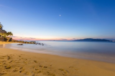 nha trang at dawn, vietnam. nha trang beach city is well known for its pristine beaches and excellent scuba diving and is fast becoming a popular destination for international tourists.
