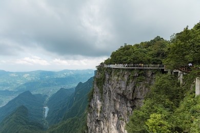 zhangjiajie, hunan, china - the heaven’s gate of tianmen shan, national park zhangjiajie.