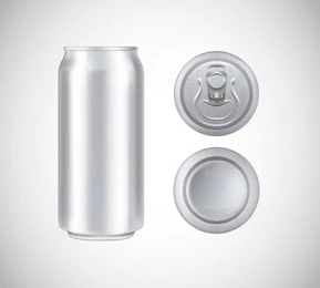 metal can top, front, bottom view. can vector visual 500 ml. for beer, lager, alcohol, soft drinks, soda advertising.