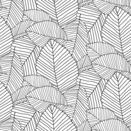 leafs pattern black