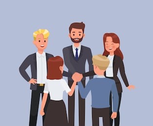 business people working in office character vector design. 
