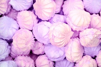homemade pink and neon violet marshmallows