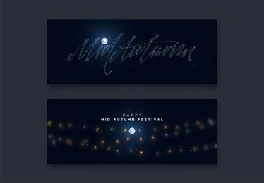 banner mid autumn festival. national holiday in china.