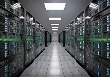 3d illustration server room