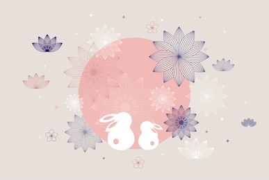 happy mid autumn festival. chuseok, vector banner, background and poster