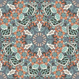 tribal indian ethnic seamless design. festive colorful mandala pattern