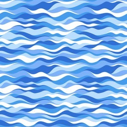 blue sea wave seamless pattern. abstract modern colorful endless background. vector illustration.