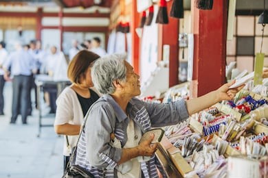 shrine in japan and elderly women