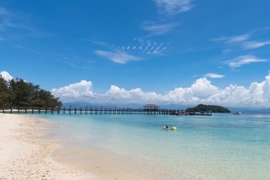 beach on the manukan island, sabah, malaysia