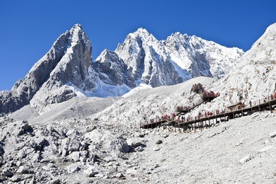jade dragon snow mountain in lijiang, yunnan, china