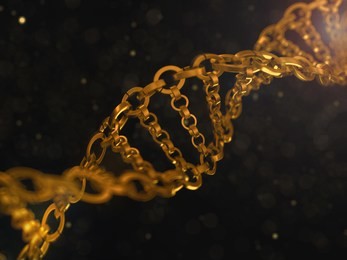 dna chain. abstract scientific background. beautiful illustraion. biotechnology, biochemistry, genetics and medicine concept. 3d rendering